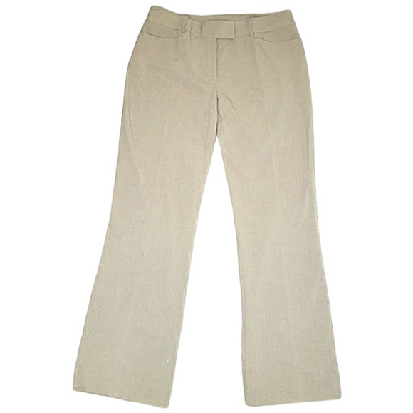 Tahari Wide Leg High Waisted Trousers Khaki Tan Hidden Closure Career Pants 10 - Picture 3 of 16